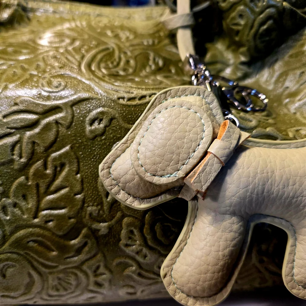 Elegant Olive Green Stella Bianca Italian Satchel NWOT - Picture 7 of 15